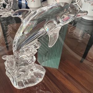 SOLD. POOS. Princess House Dolphin Crystal Figurine